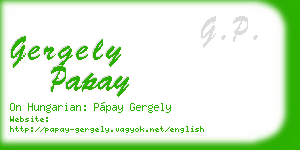 gergely papay business card