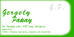 gergely papay business card